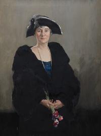Artist Unknown, (American, 19th/20th Century, Three-quarter Length Portrait of Lady in Black