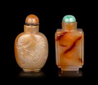 Two Chinese Agate Snuff Bottles
