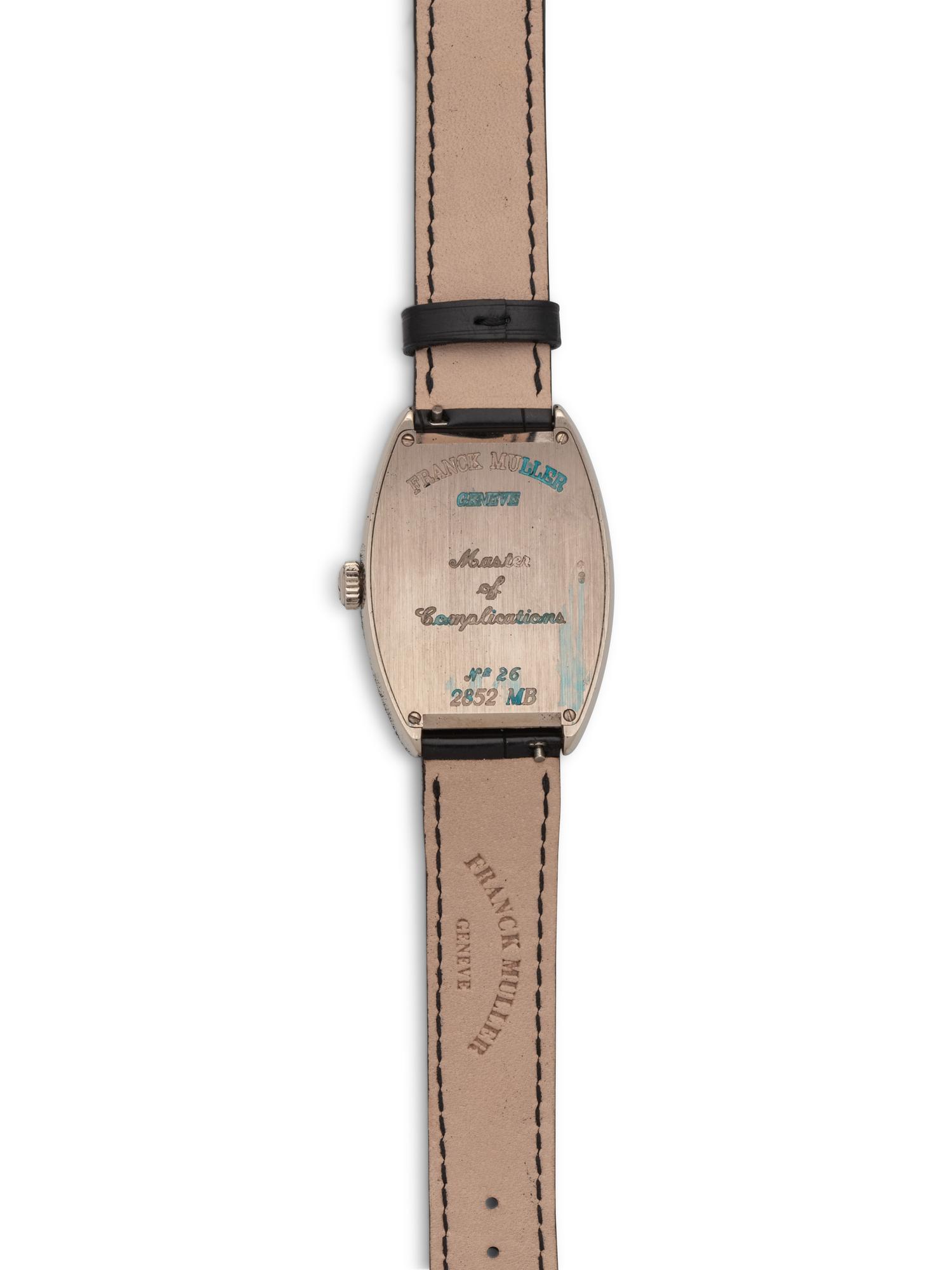 FRANCK MULLER, REF. 2852 18K WHITE GOLD TRIPLE TIME ZONE 'MASTER BANKER' WATCH