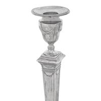 A Set of Four Neoclassical Silver Candlesticks