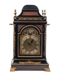 A George III Gilt Bronze Mounted Ebonized Musical Clock