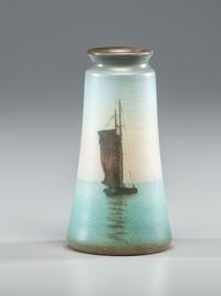Vellum Vase with Sailboat, 1913