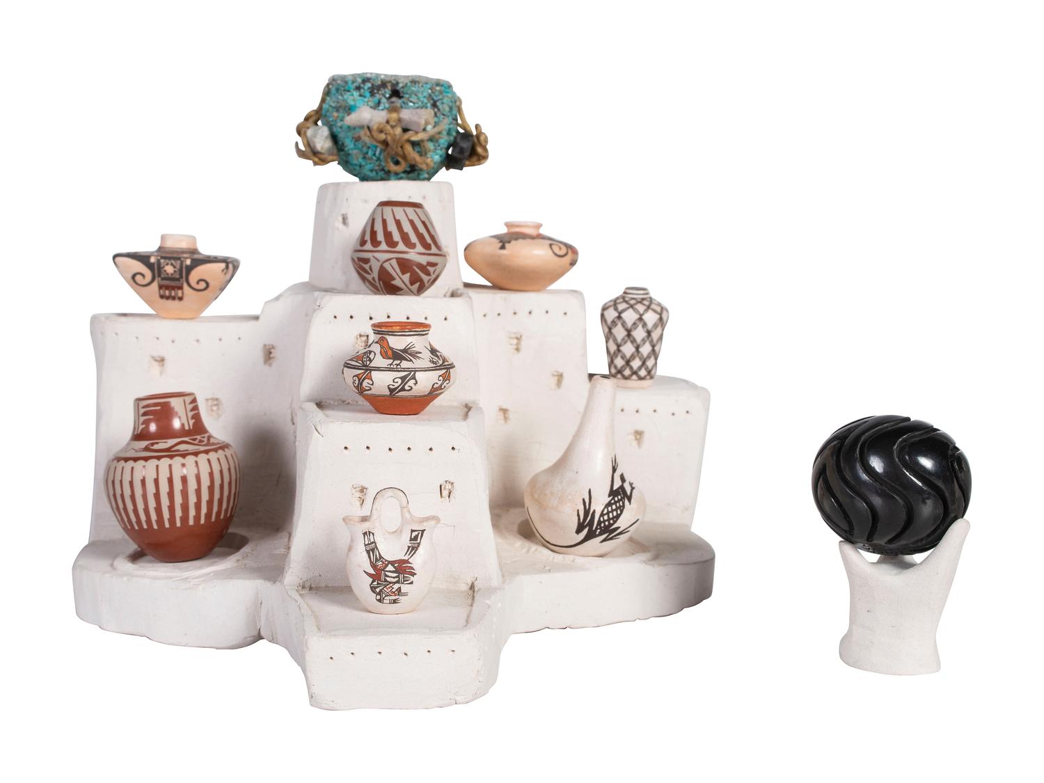 Collection of Miniature Pottery and Weavings