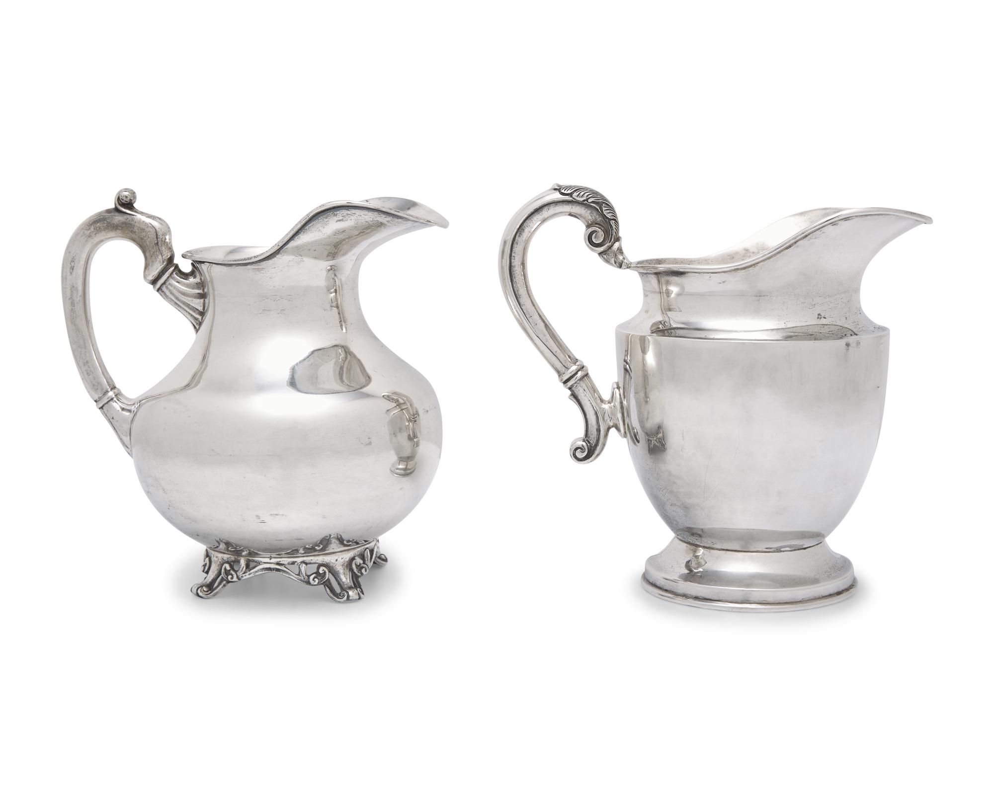 An Assorted Group of Seven Mexican Sterling and Silver Tablewares