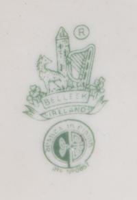 A Pair of Belleek Marine Epergnes Height 7 inches. — SIXTH GREEN MARK (1965-1980)