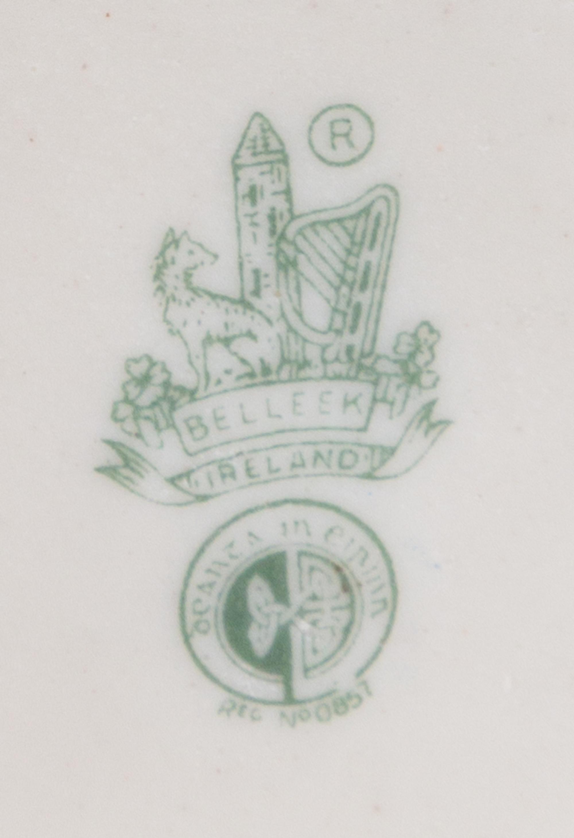A Pair of Belleek Marine Epergnes Height 7 inches. — SIXTH GREEN MARK (1965-1980)