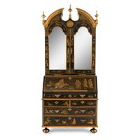 A George I Green Japanned Bureau Cabinet