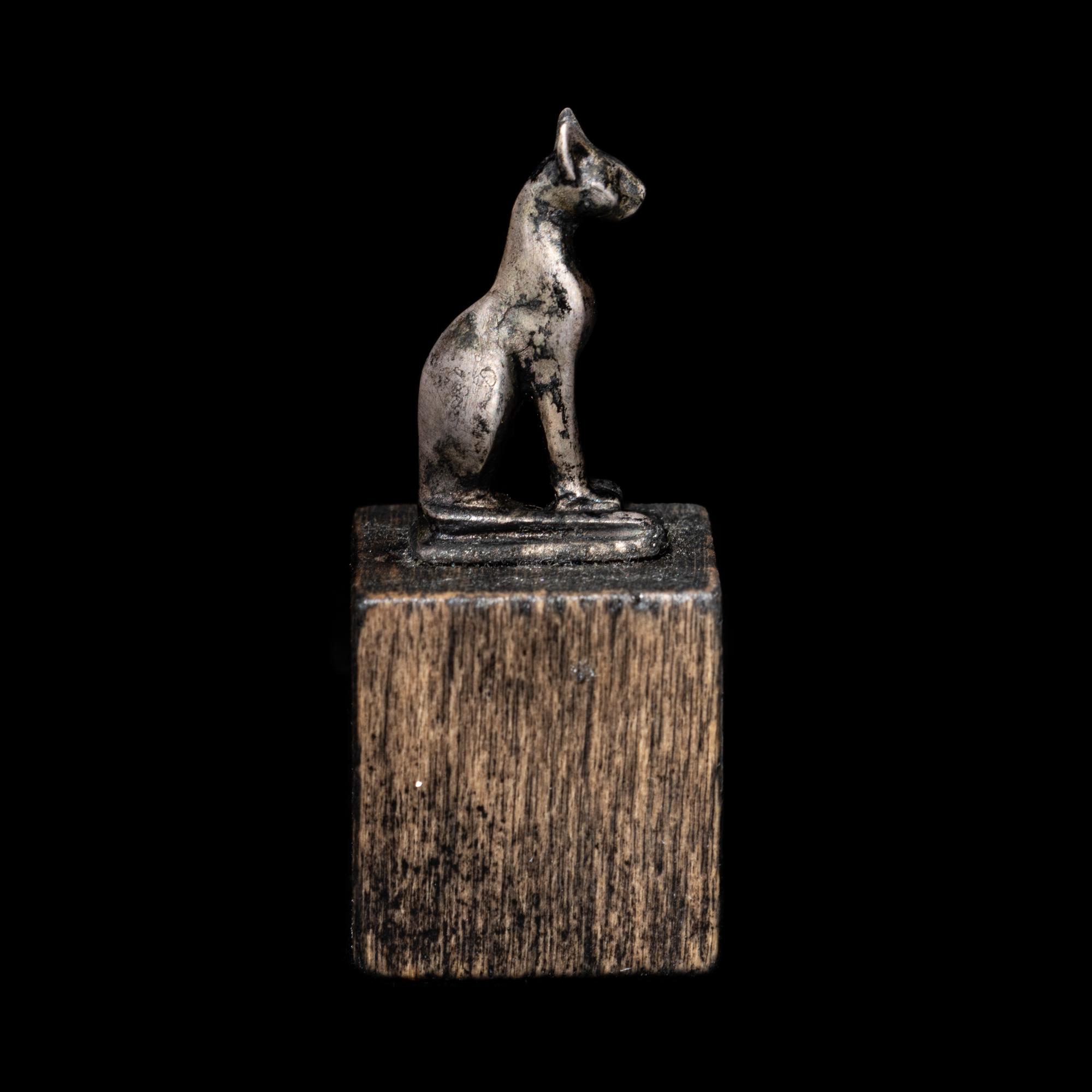An Egyptian Silver Cat