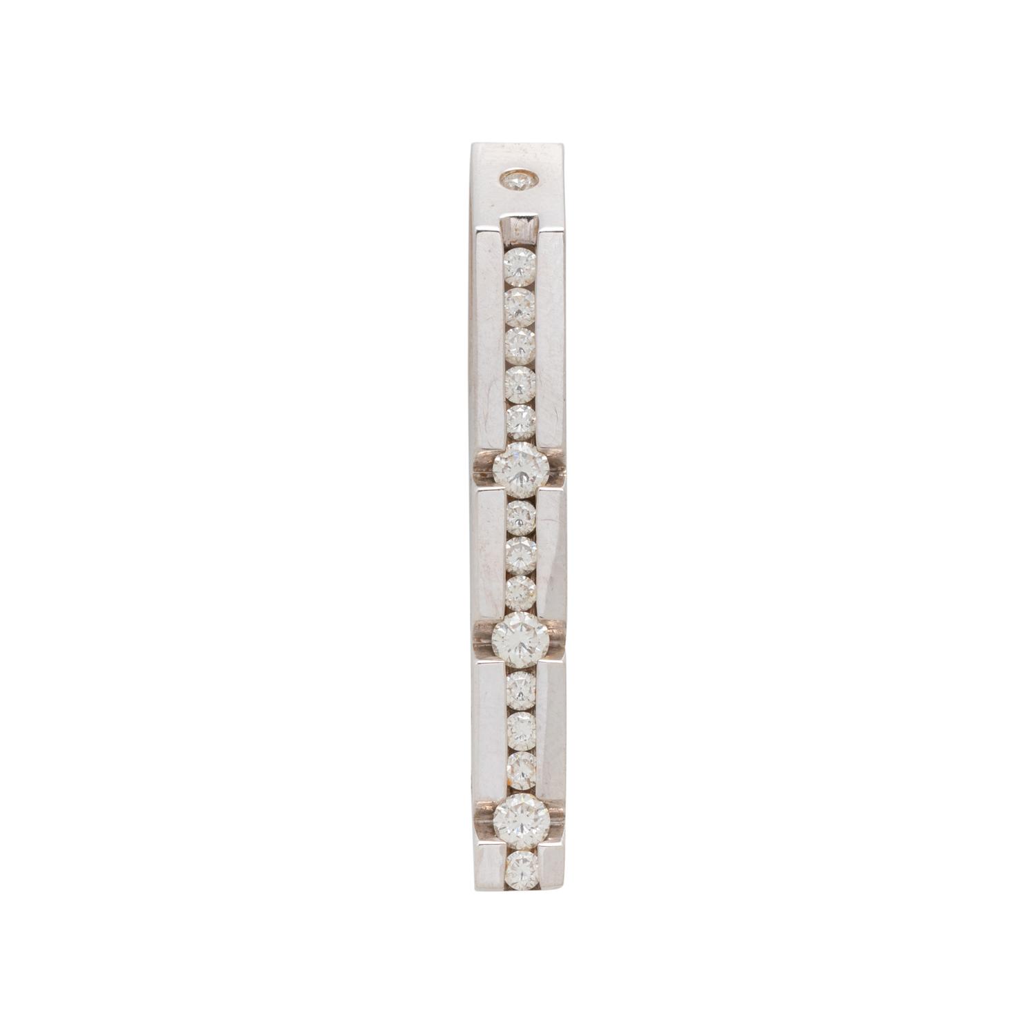 PLATINUM AND DIAMOND SLIDE PENDANT