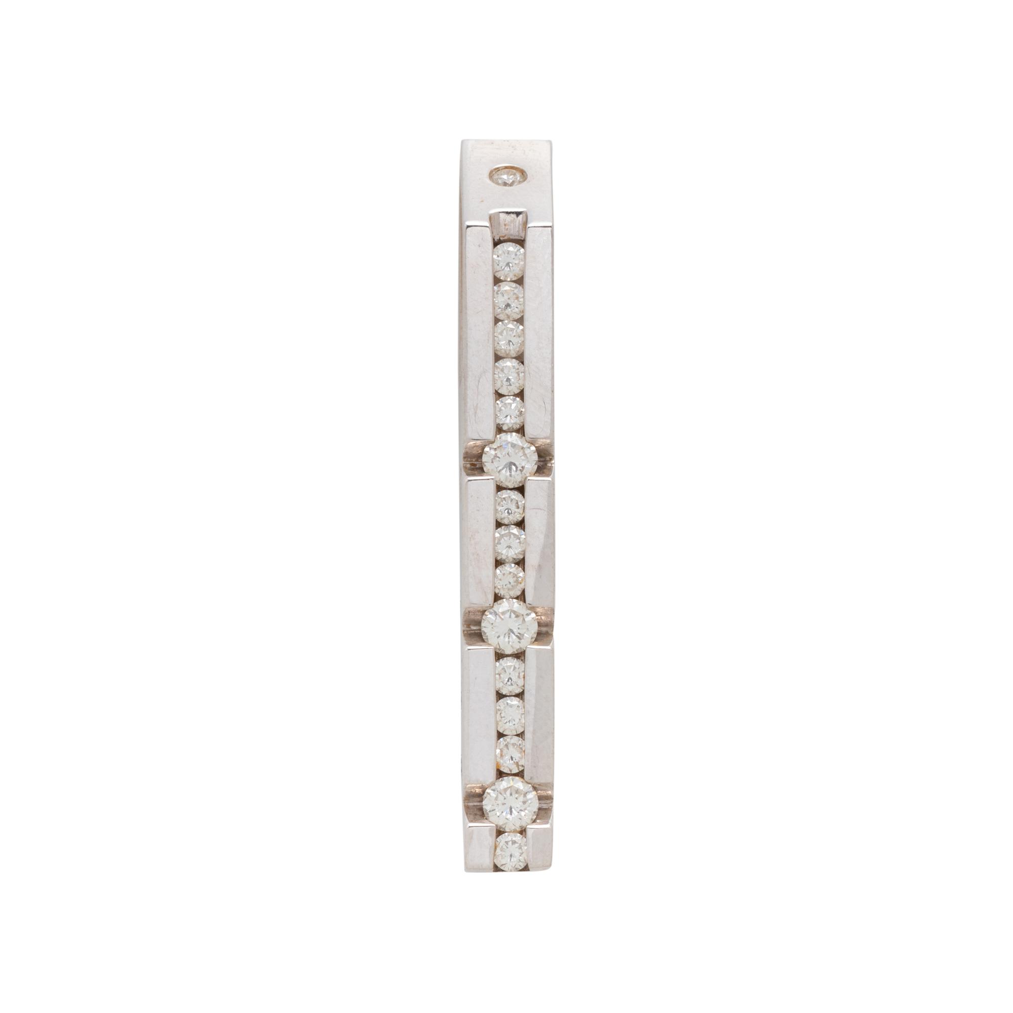 PLATINUM AND DIAMOND SLIDE PENDANT