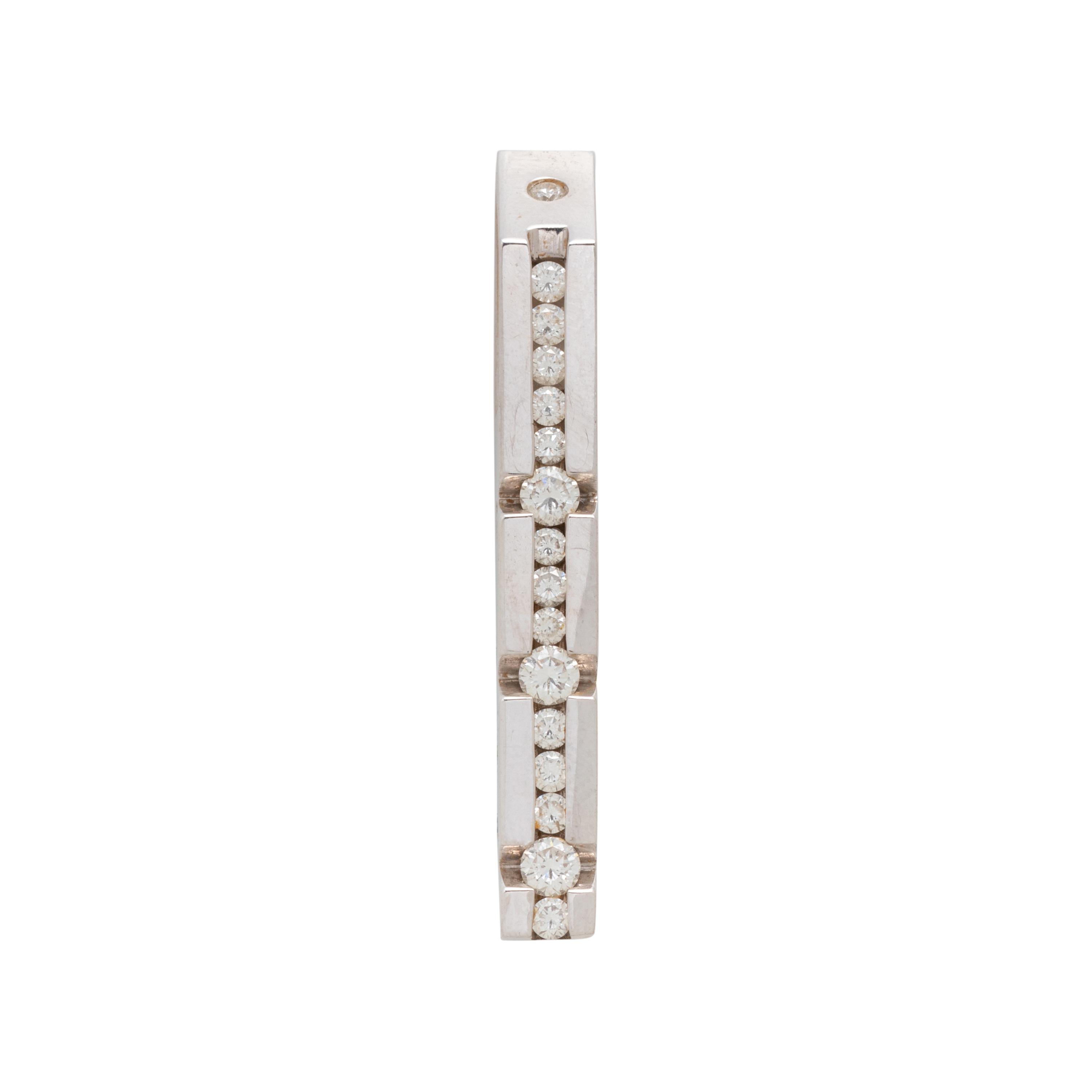 PLATINUM AND DIAMOND SLIDE PENDANT