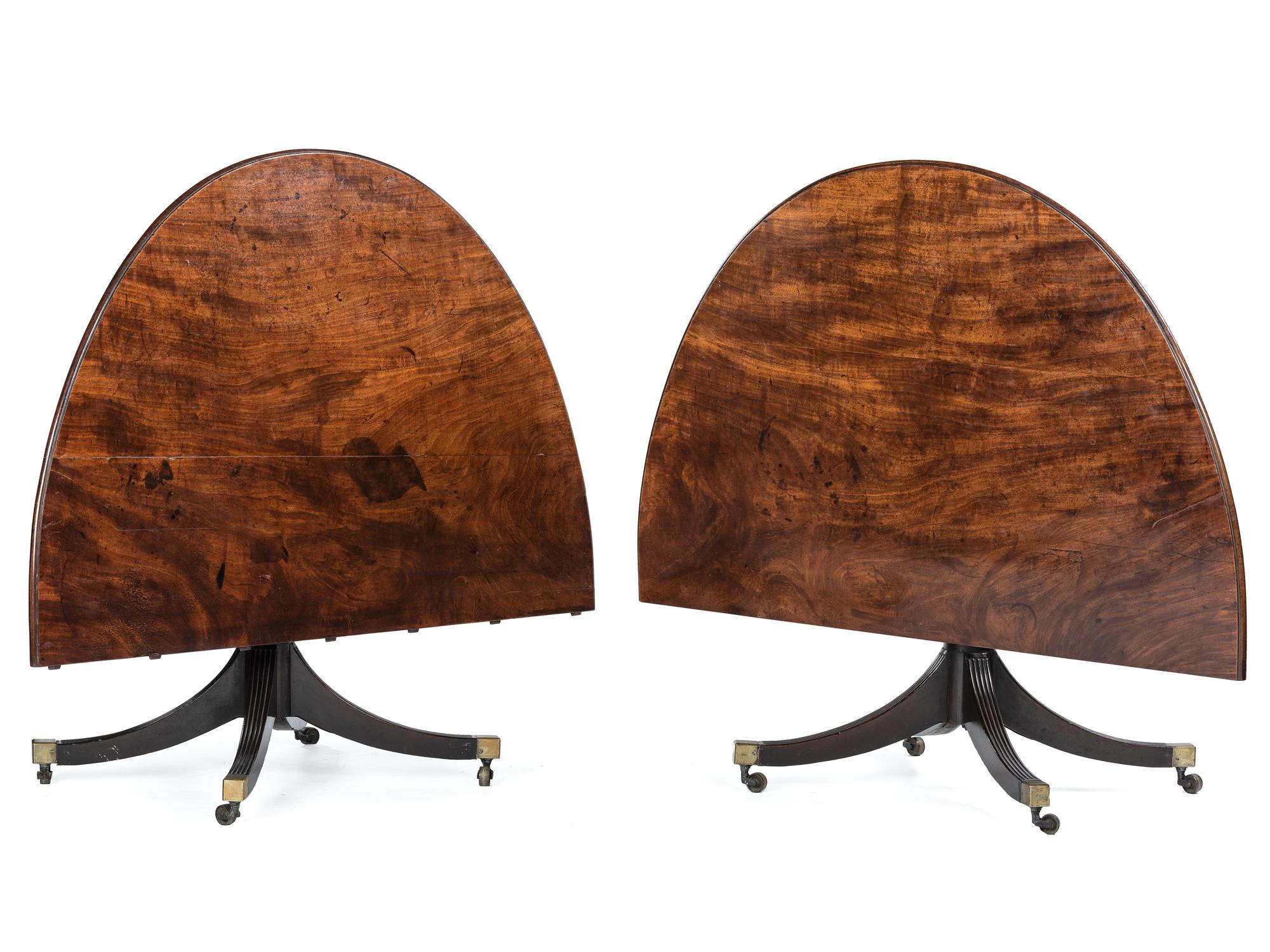 An English Mahogany Two-Pedestal Dining Table
