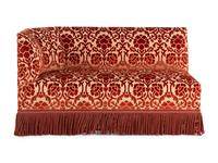 A Dessin Fournir Cut Velvet-Upholstered Banquette Sofa
