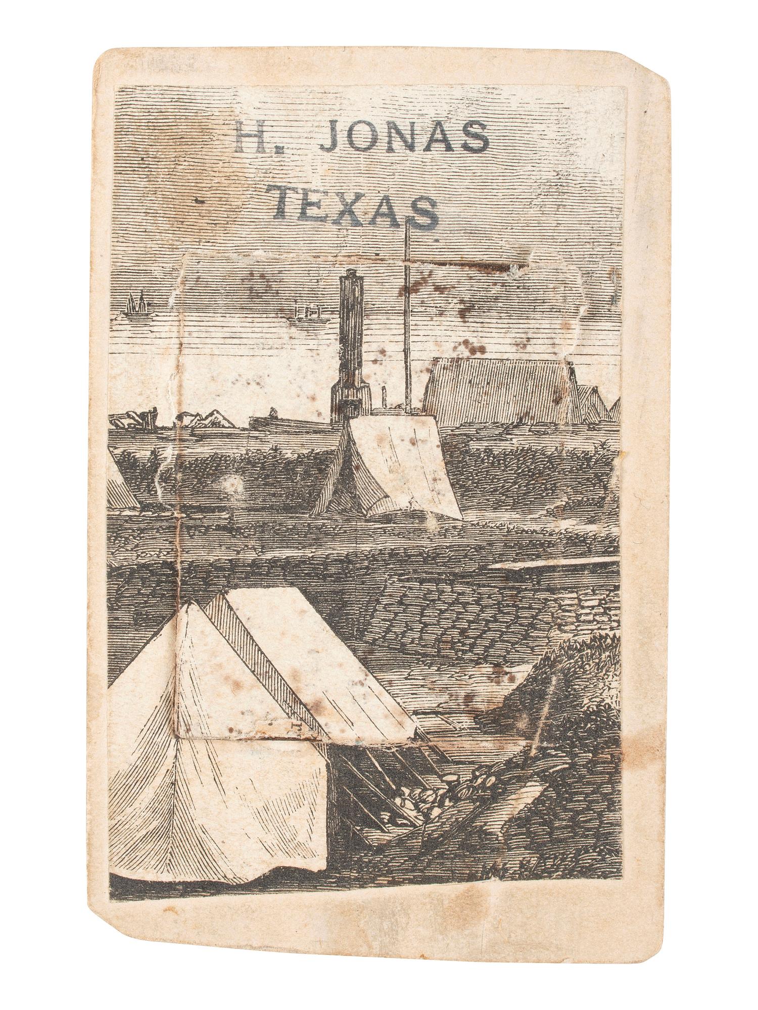 [CIVIL WAR]. Collection identified to Herman Jonas, Company C, 1st Texas Cavalry US, incl. weaponry, photograph, and documentation.