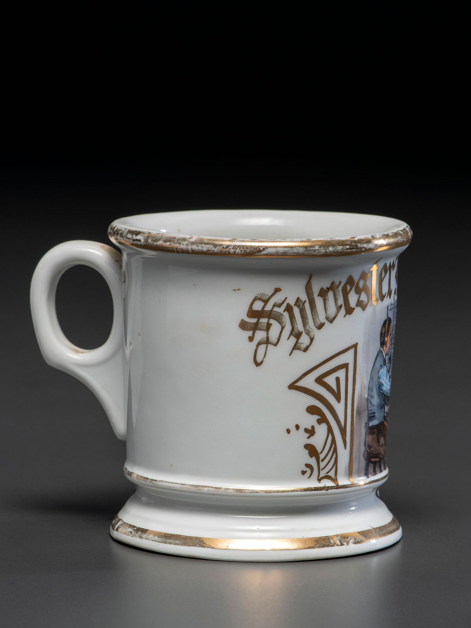 A Switchboard Operator's Porcelain Occupational Shaving Mug
