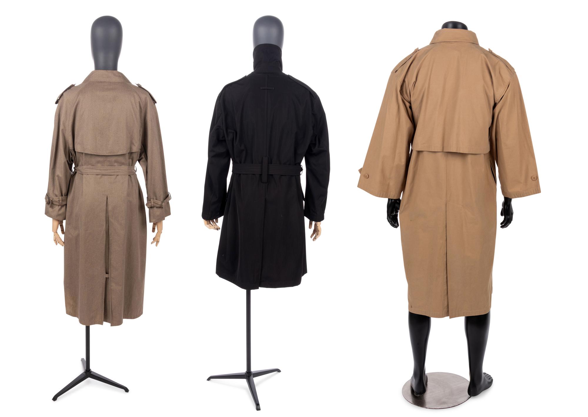 Three Men's Designer Trench Coats,