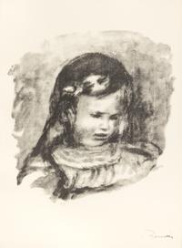 Pierre-Auguste Renoir, (French, 1841-1919), Claude Renoir, la tete baisee (from L'Album des Douze Lithographies Originales), 1904