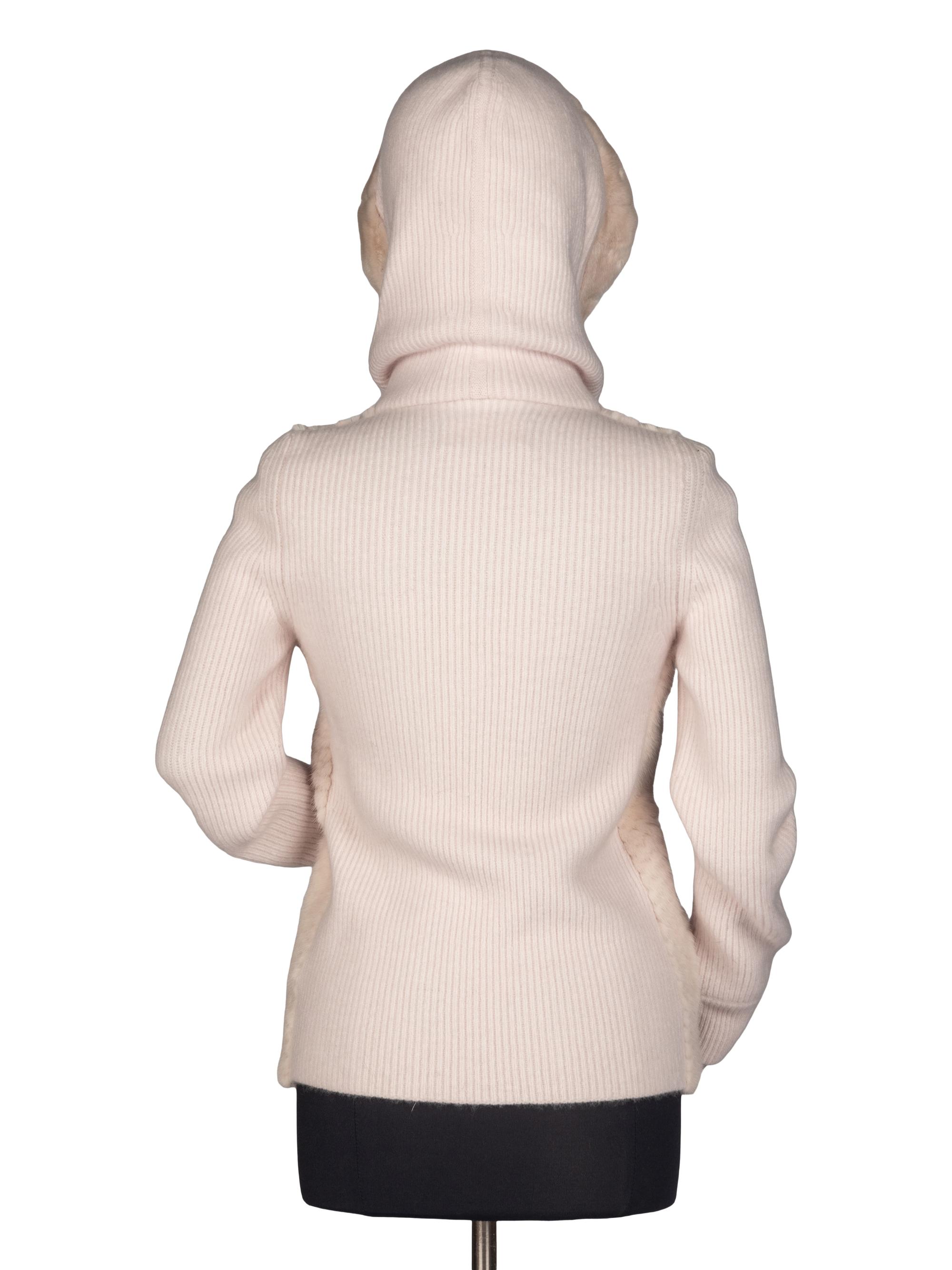 Gorski Knitted Mink and Cashmere Zip-Front Jacket