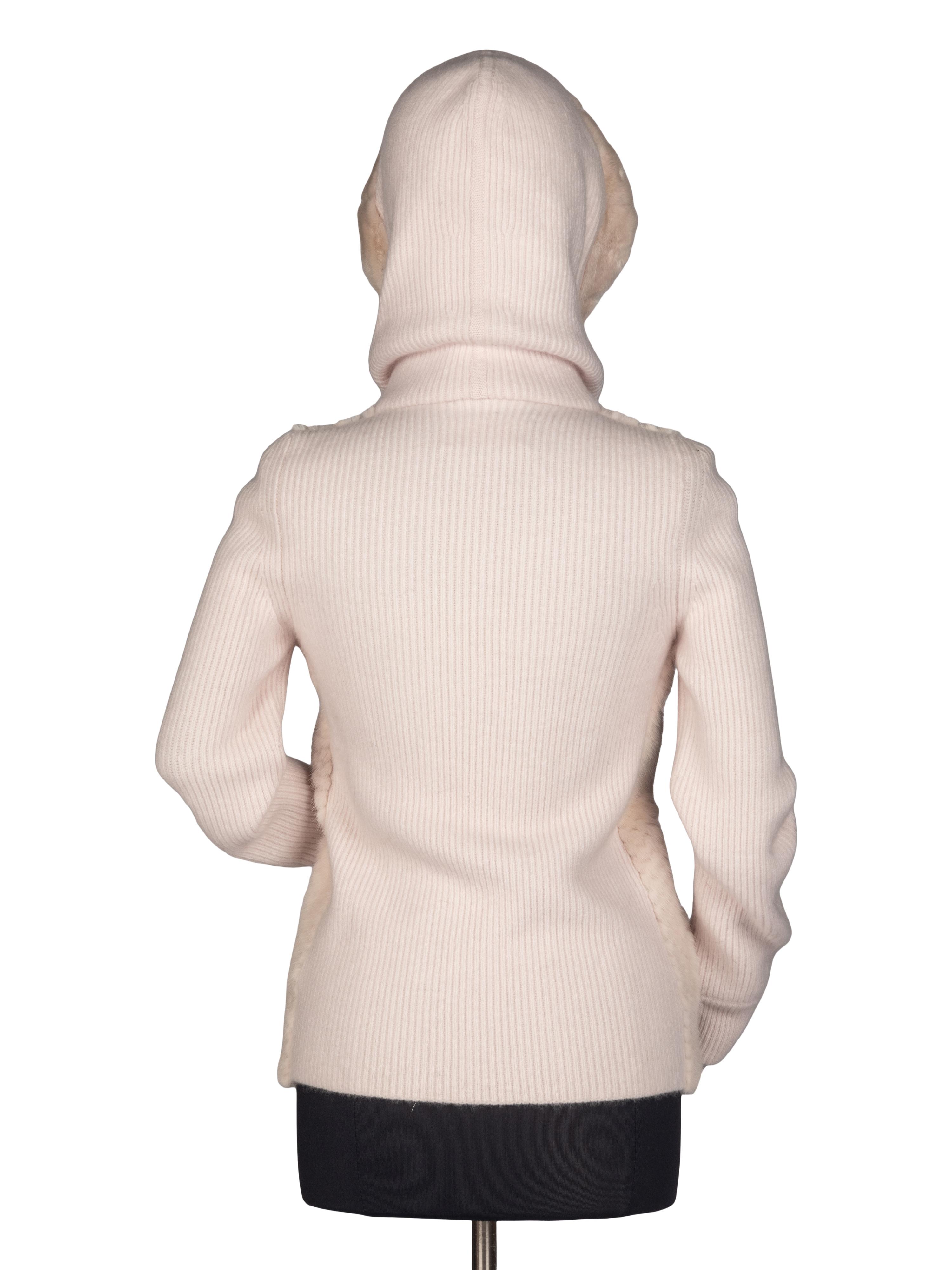 Gorski Knitted Mink and Cashmere Zip-Front Jacket