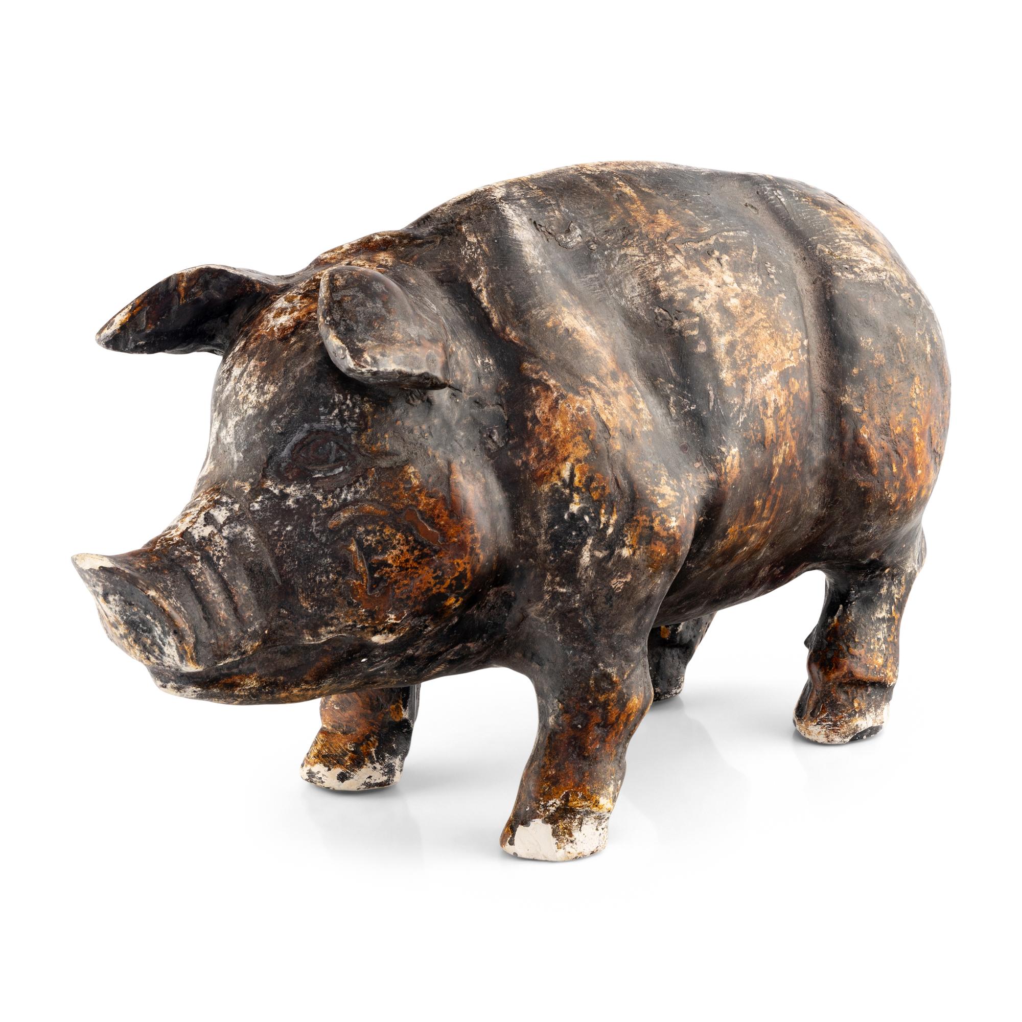 A Painted Plaster Model of a Pig