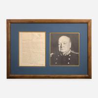 [Churchill, Winston] Churchill, Winston S. Typed Letter, signed