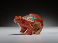 Pottery Bear, with Tuquoise and Heishi