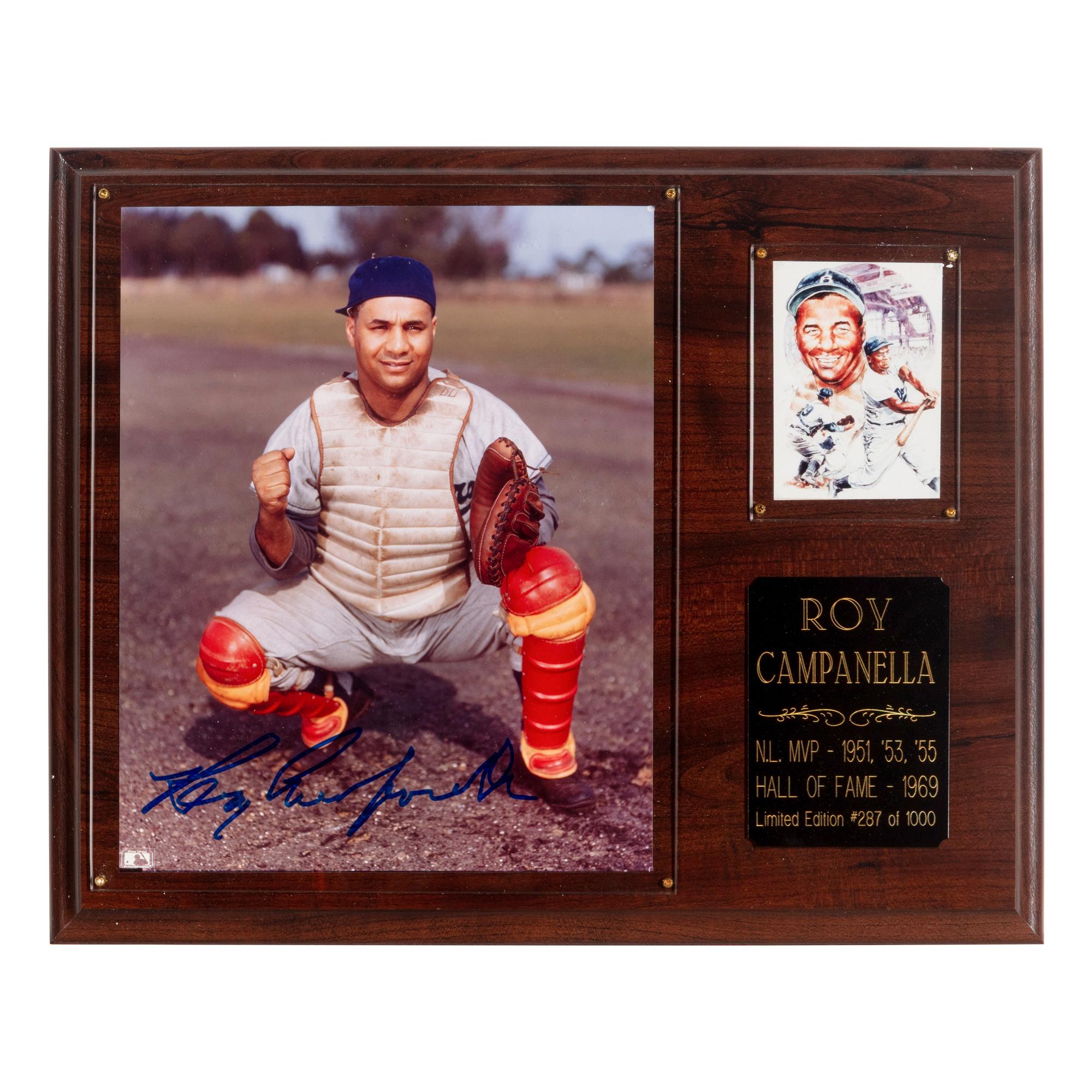 A Roy Campanella Post Accident Signed Autograph Photo Display (Beckett Authentication Services)