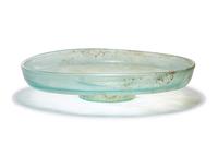 Three Roman Green Glass Plates