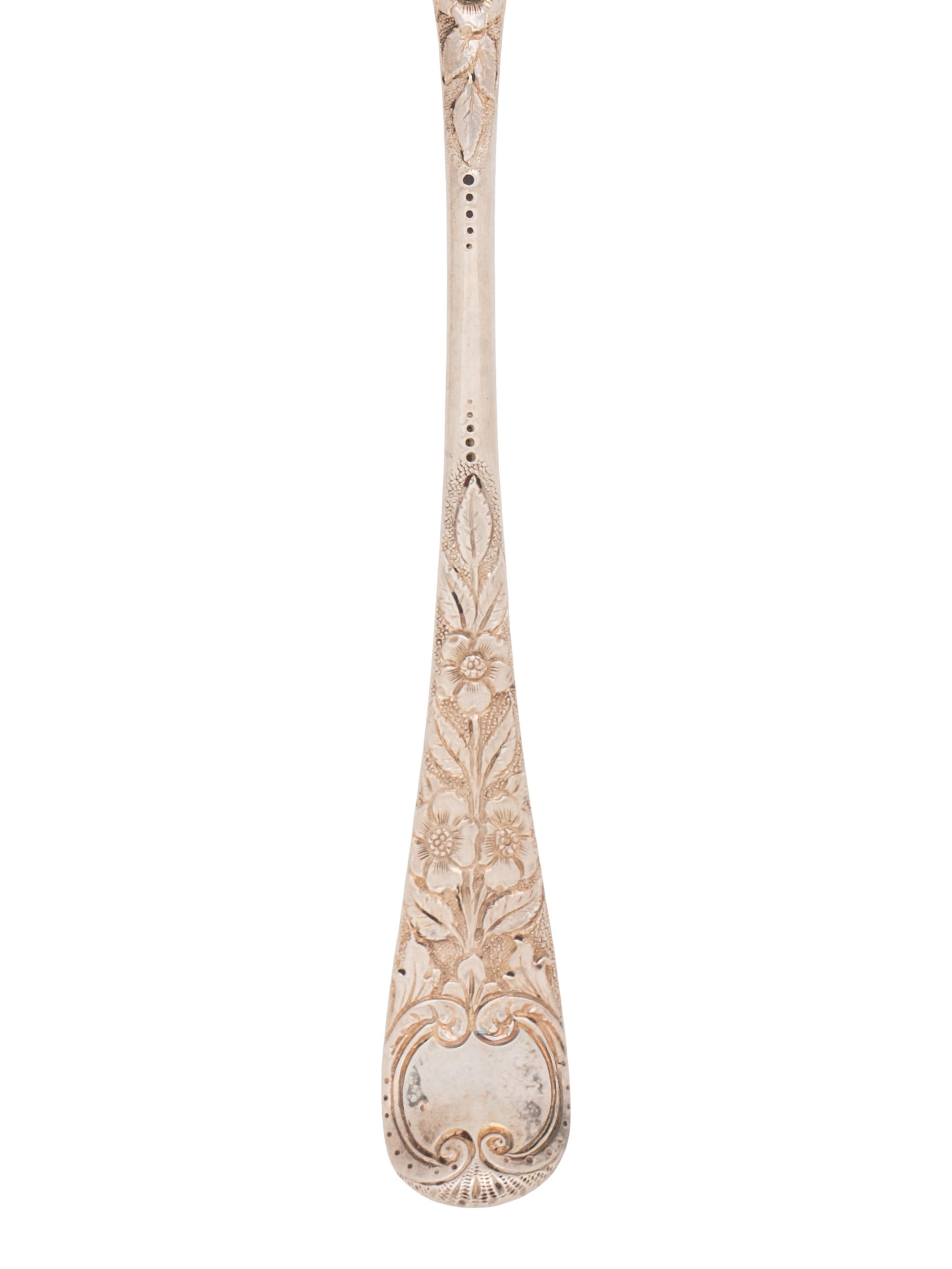 A Pair of George III Silver Berry Spoons