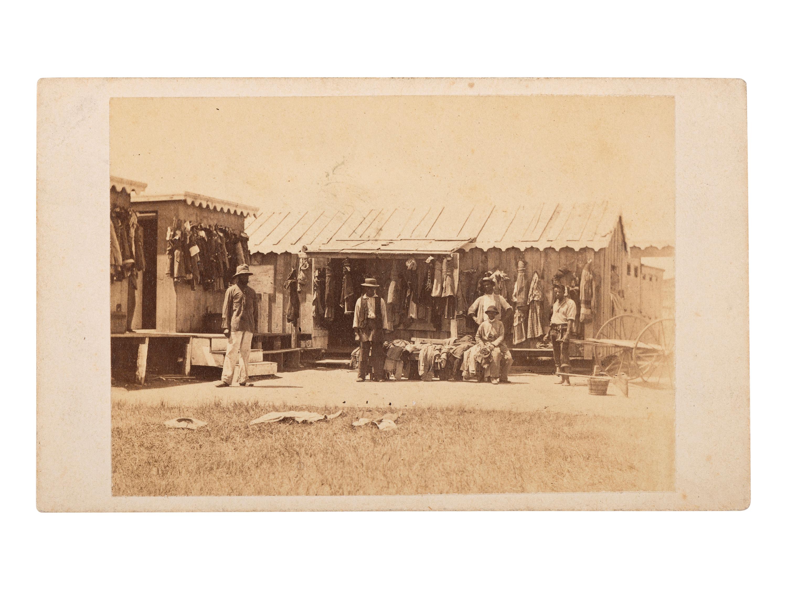 [AFRICAN AMERICANA - EARLY PHOTOGRAPHY]. Genl- Scott & Asst- Bathing Robes to hire, Cape May , [NJ]. Philadelphia, PA: R. Newell's Photograph Gallery.