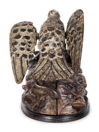 A J. and E. Stevens 'Eagle and Eaglets' Cast Iron Mechanical Bank