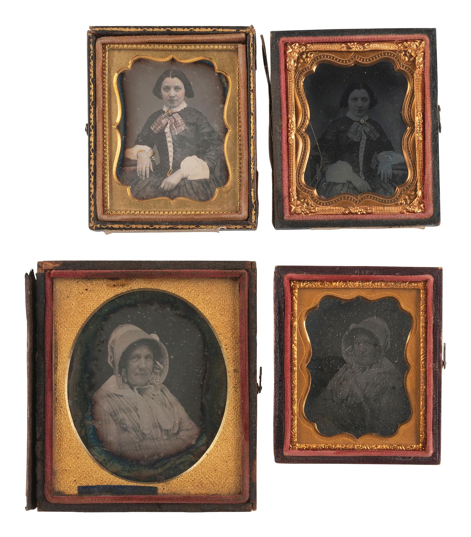 [EARLY PHOTOGRAPHY]. A collection of assorted pairs of images featuring the same subject.