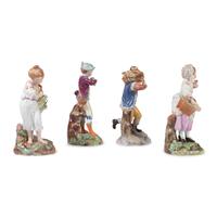 Four Royal Copenhagen Porcelain Figures Allegorical of Seasons