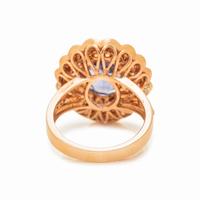 TANZANITE AND DIAMOND RING