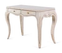 A Louis XV Style Marble Veneered and Brass Inlaid Console Table