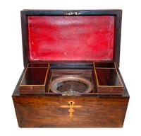 A Late Regency Inlaid Rosewood Tea Chest