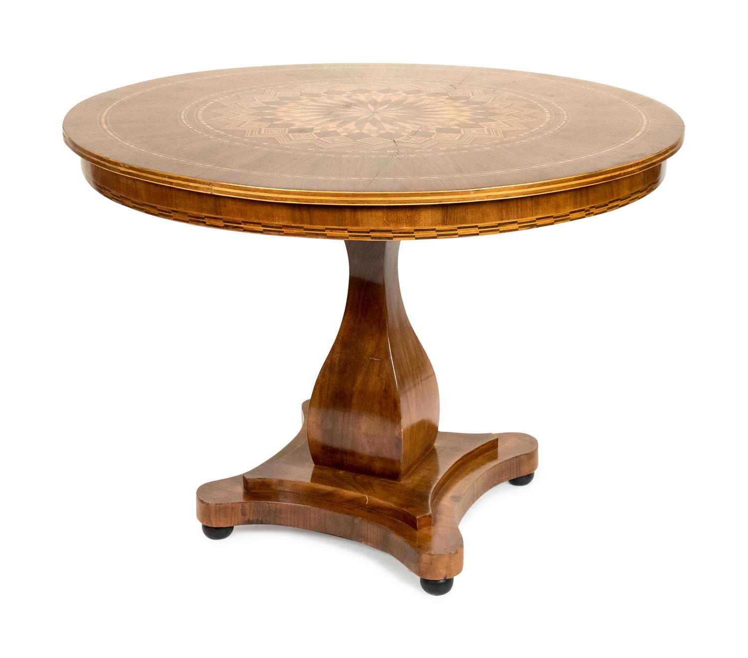 A Continental Parquetry Tilt-Top Table