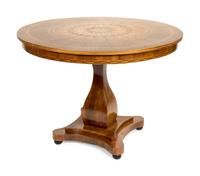 A Continental Parquetry Tilt-Top Table