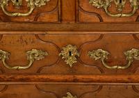 A Régence Walnut Marble-Top Side Commode