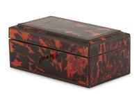 An English Red Tortoise Shell Tea Caddy