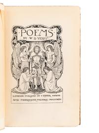 YEATS, William Butler (1865-1939). Poems. London: T. Fisher Unwin, 1895.