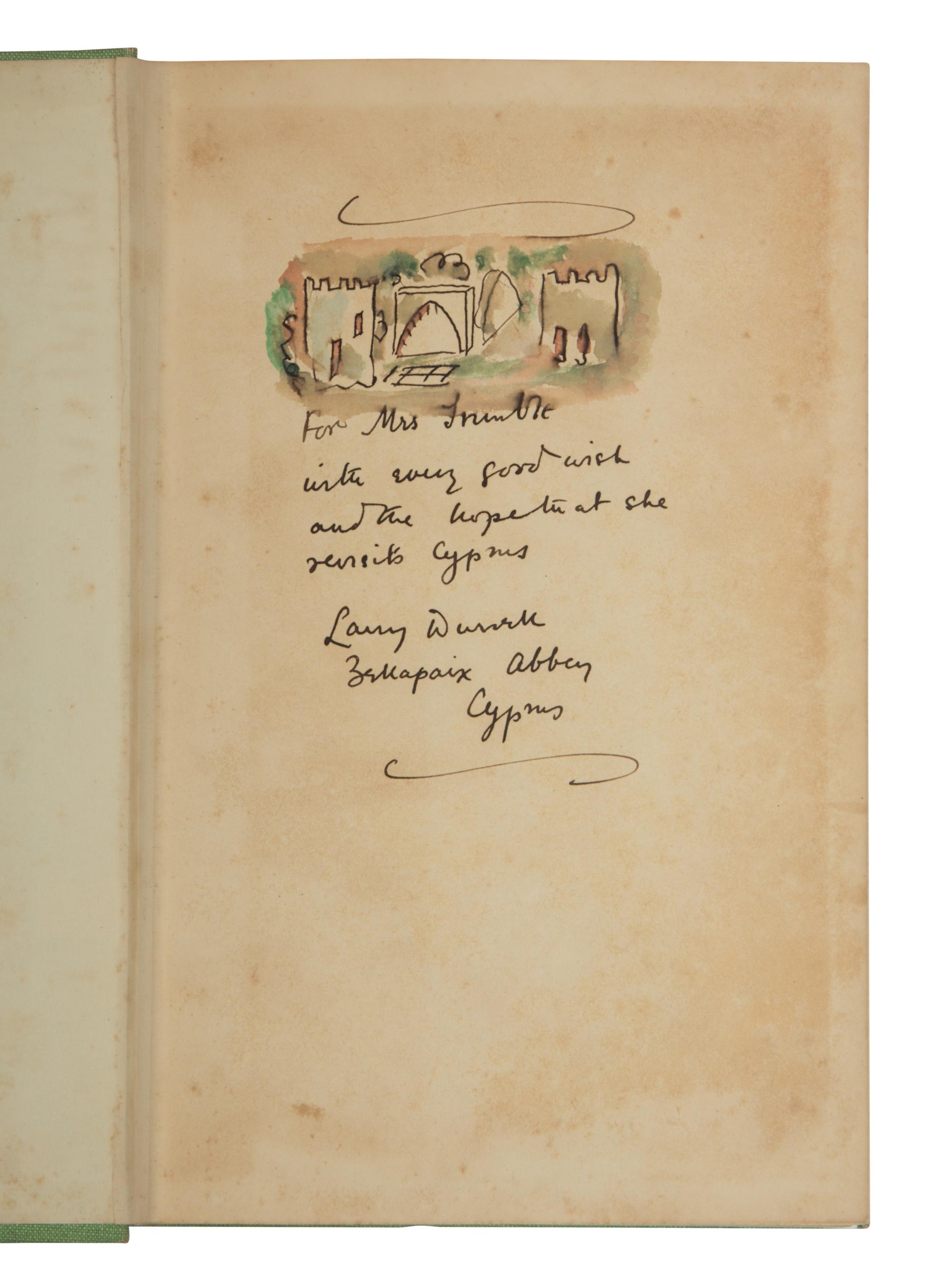 DURRELL, Lawrence (1912-1990). Reflections on a Marine Venus . London: Faber & Faber, 1953.