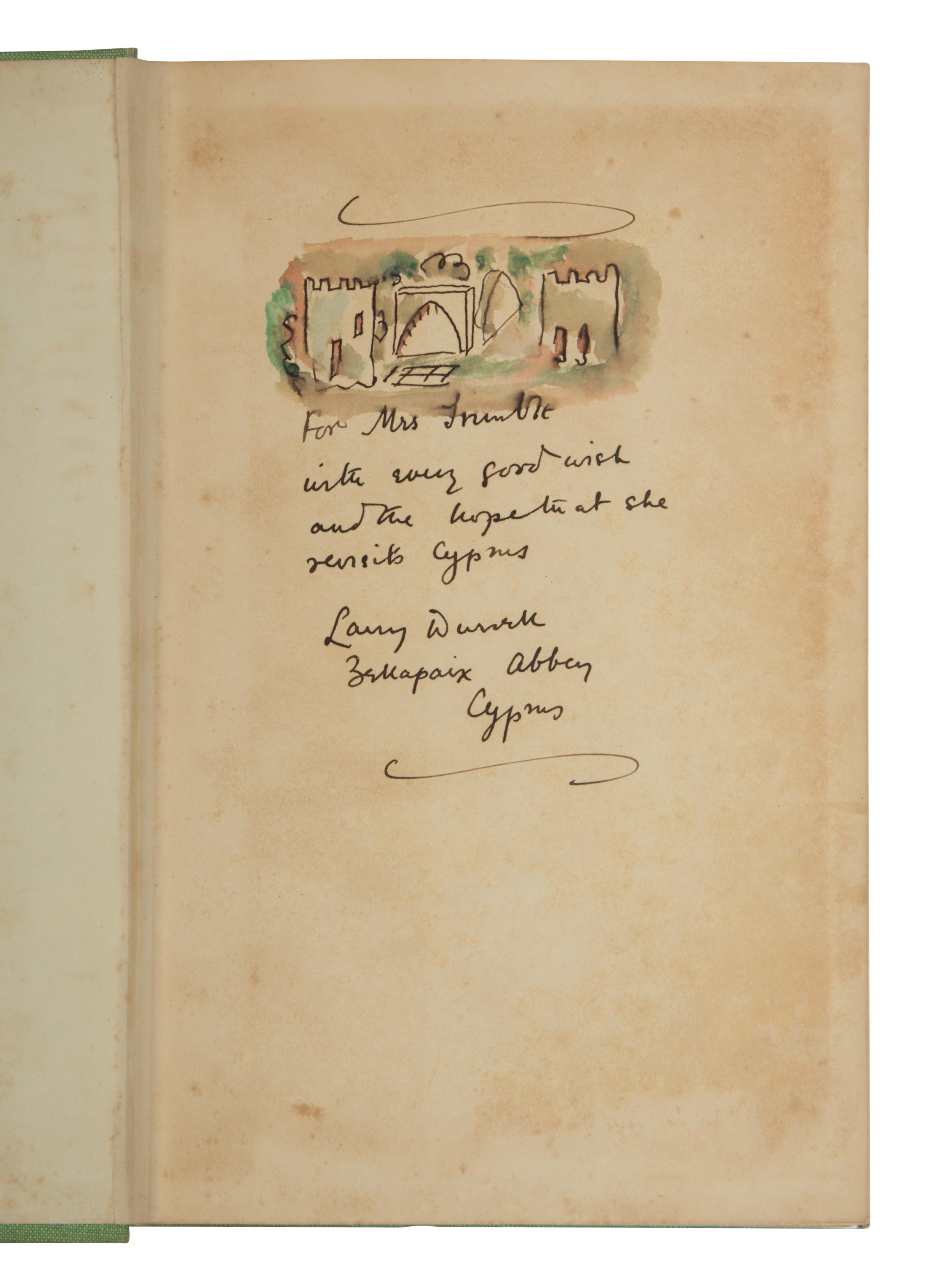 DURRELL, Lawrence (1912-1990). Reflections on a Marine Venus . London: Faber & Faber, 1953.