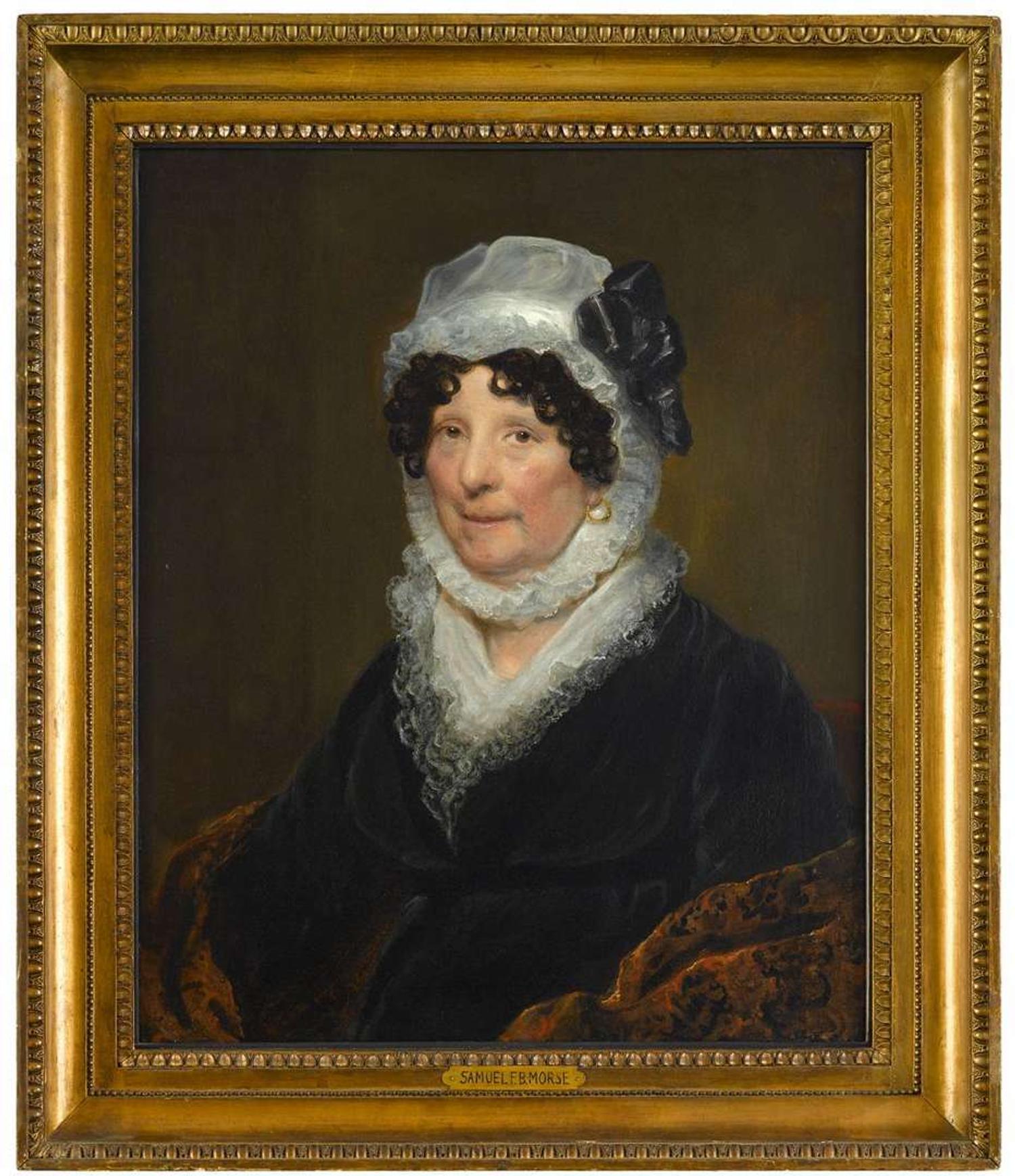 Attributed to Samuel F.B. Morse (American, 1791-1872) portrait of dolley madison (1768-1849)