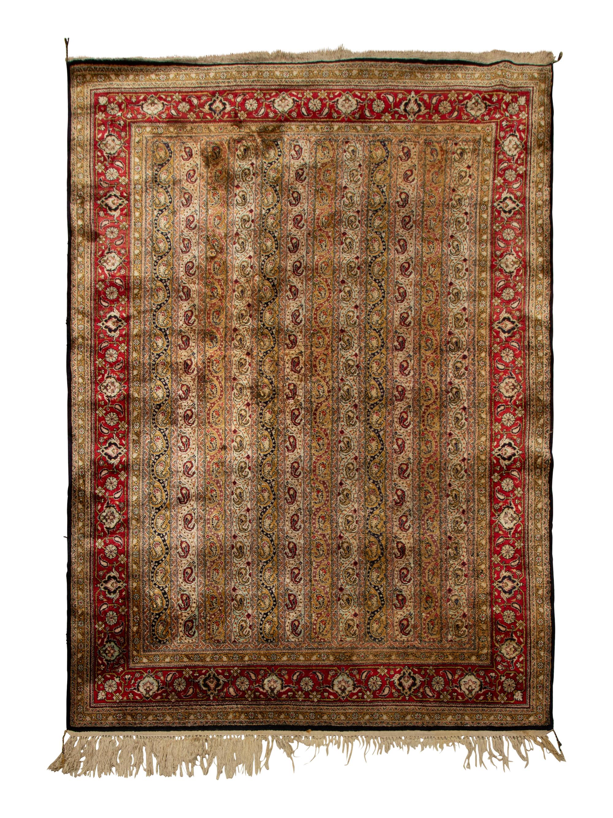 A Ferahan Design Mercerized Cotton Rug