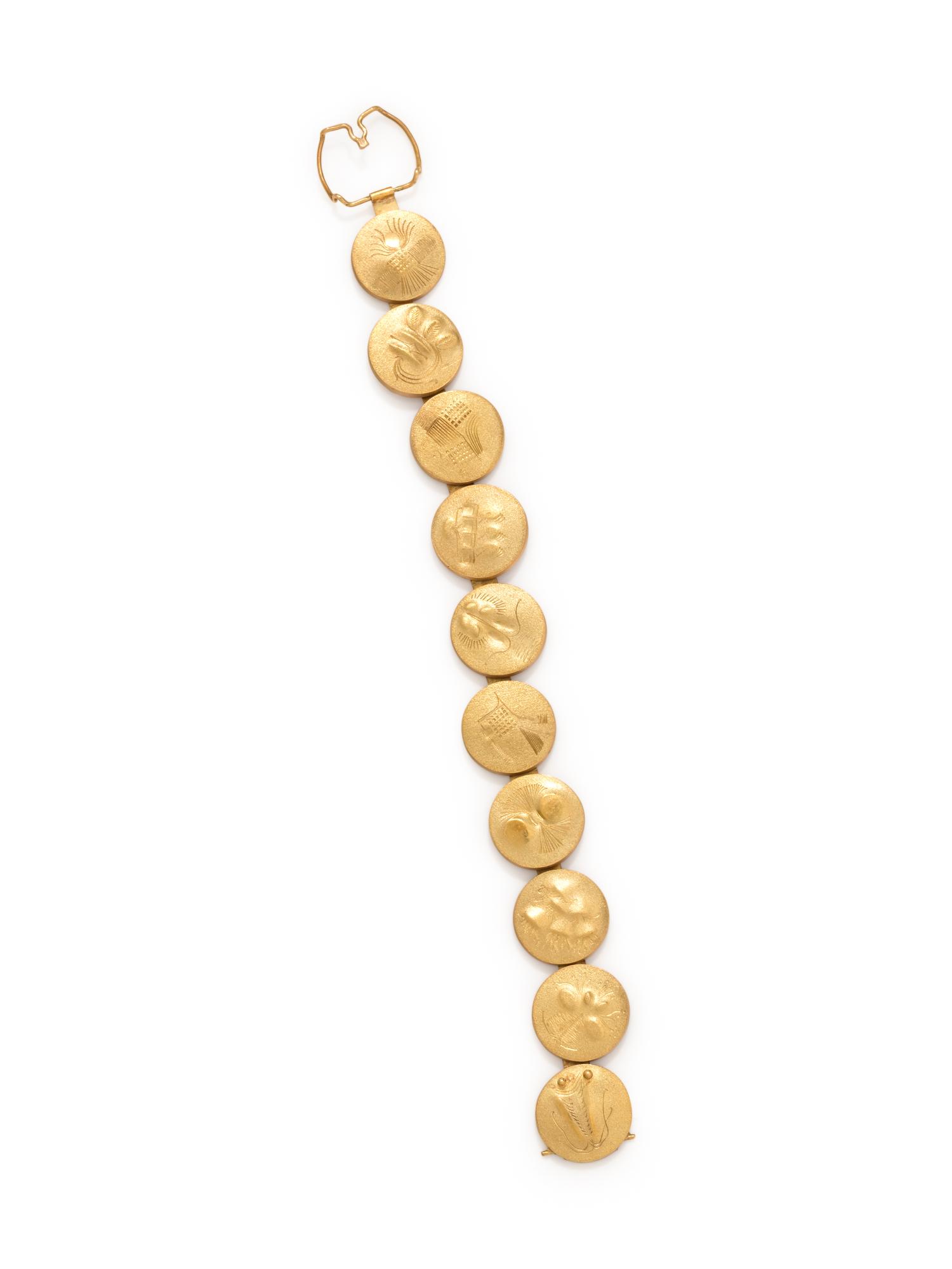 MODERNIST, YELLOW GOLD BRACELET
