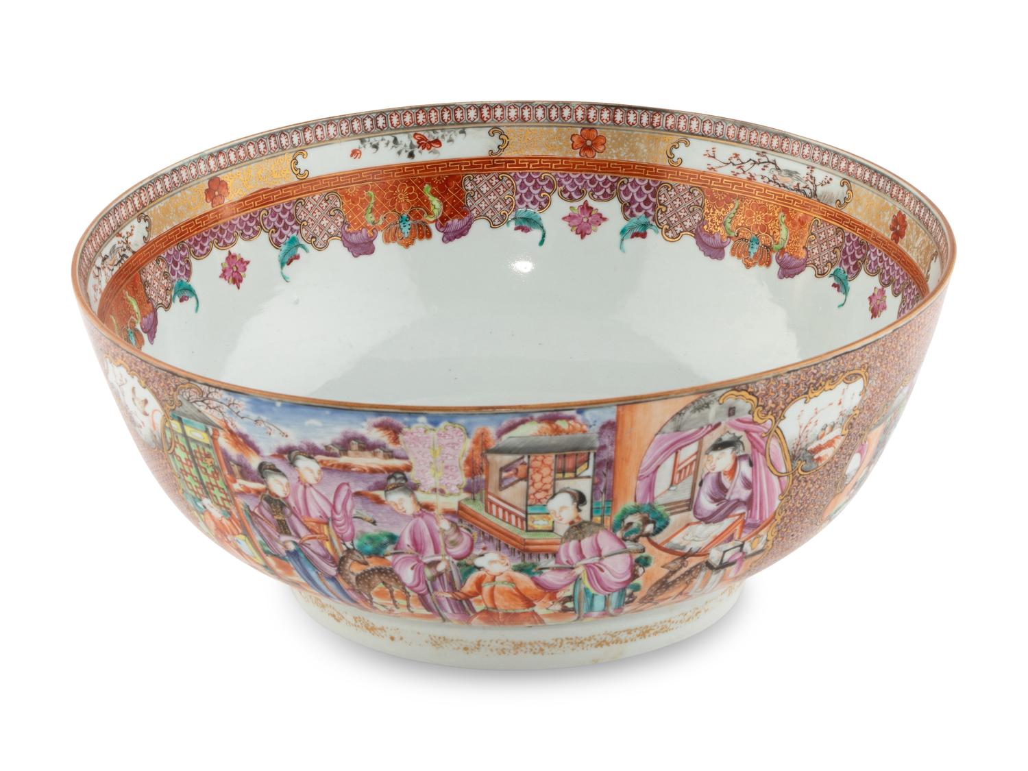 A Chinese Export Porcelain Punch Bowl