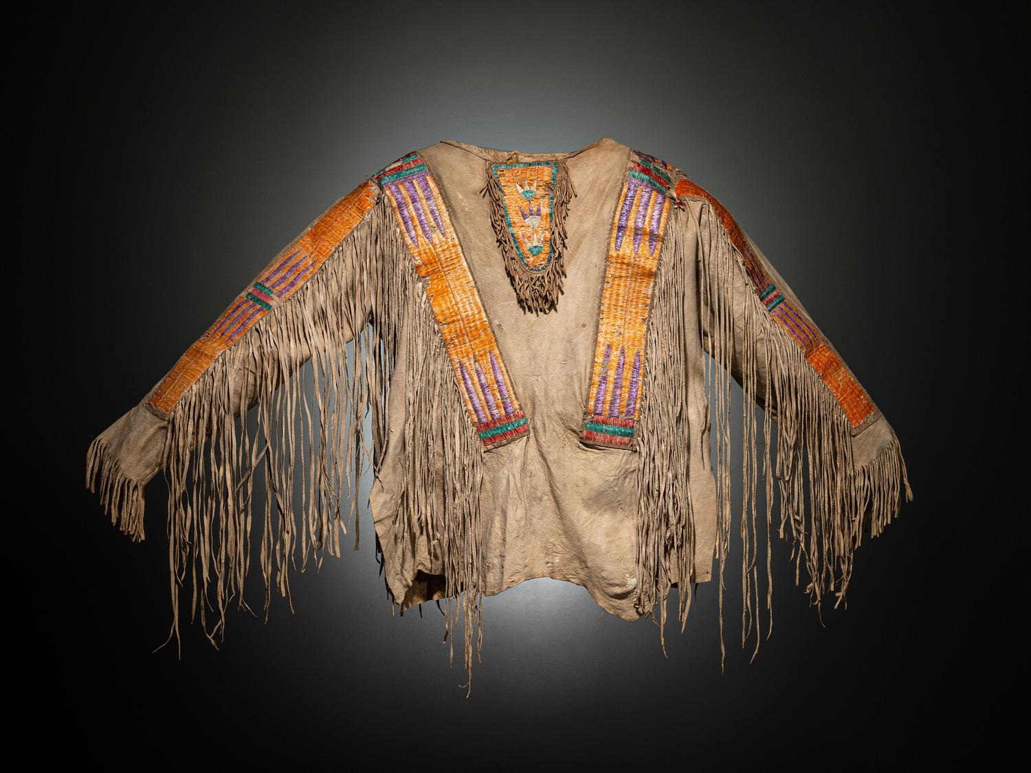 Fort Berthold Quilled Hide Shirt