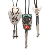 Three Southwestern Bolos Height of largest 3 3/4 x 2 1/2 inches.