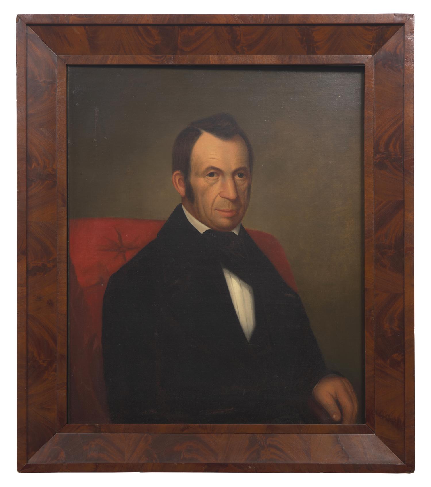 American School, 19th Century, A Pair of Portraits: A Lady and Gentleman